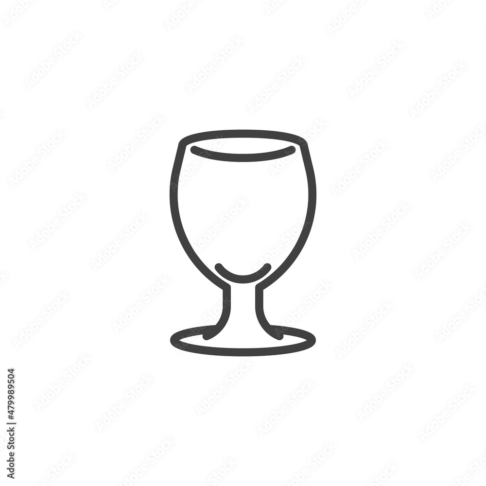 Goblet glass line icon Goblet glass line icon