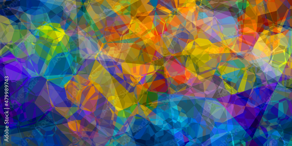 complex polygon abstract background in blue yellow orange multicolored complex polygon abstract background in blue yellow orange multicolored