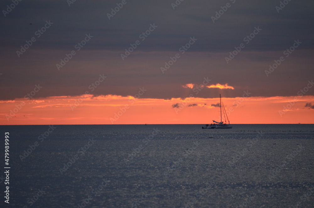 sunset over the sea sunset over the sea