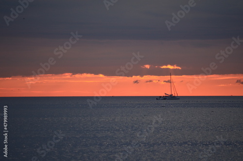 sunset over the sea