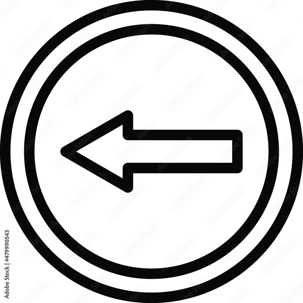 Go left Vector Icon Design Illustration Go left Vector Icon Design Illustration