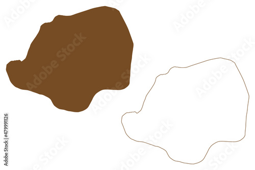 Wiener Neustadt island (Russia, Russian Federation, Franz Josef Land archipelago) map vector illustration, scribble sketch Ostrov Viner-Neyshtadt map
