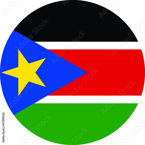 Circular national flag of South Sudan
