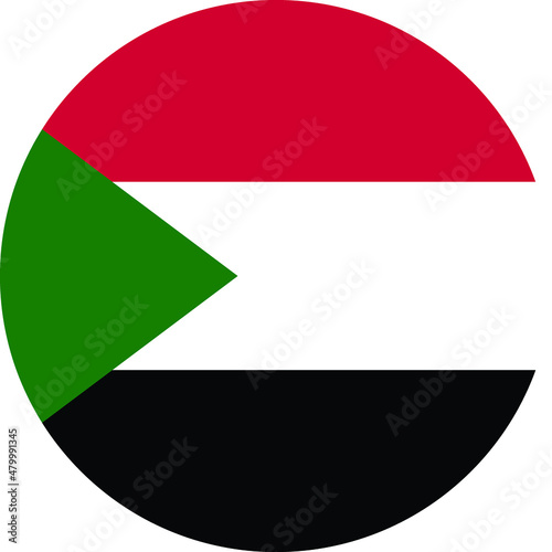Free Download Circular national flag of Sudan - GFXLoad