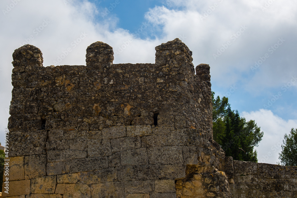 Walls of roman ruins of Olerdola