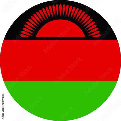 Free Download Circular national flag of Malawi - GFXLoad