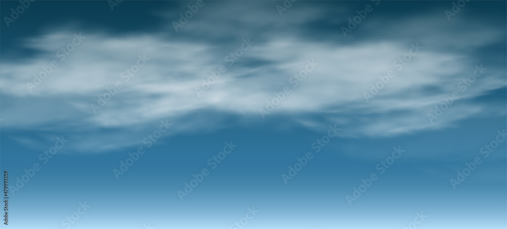 3d realistic background. Clouds on dark blue sky. 3d realistic background. Clouds on dark blue sky.