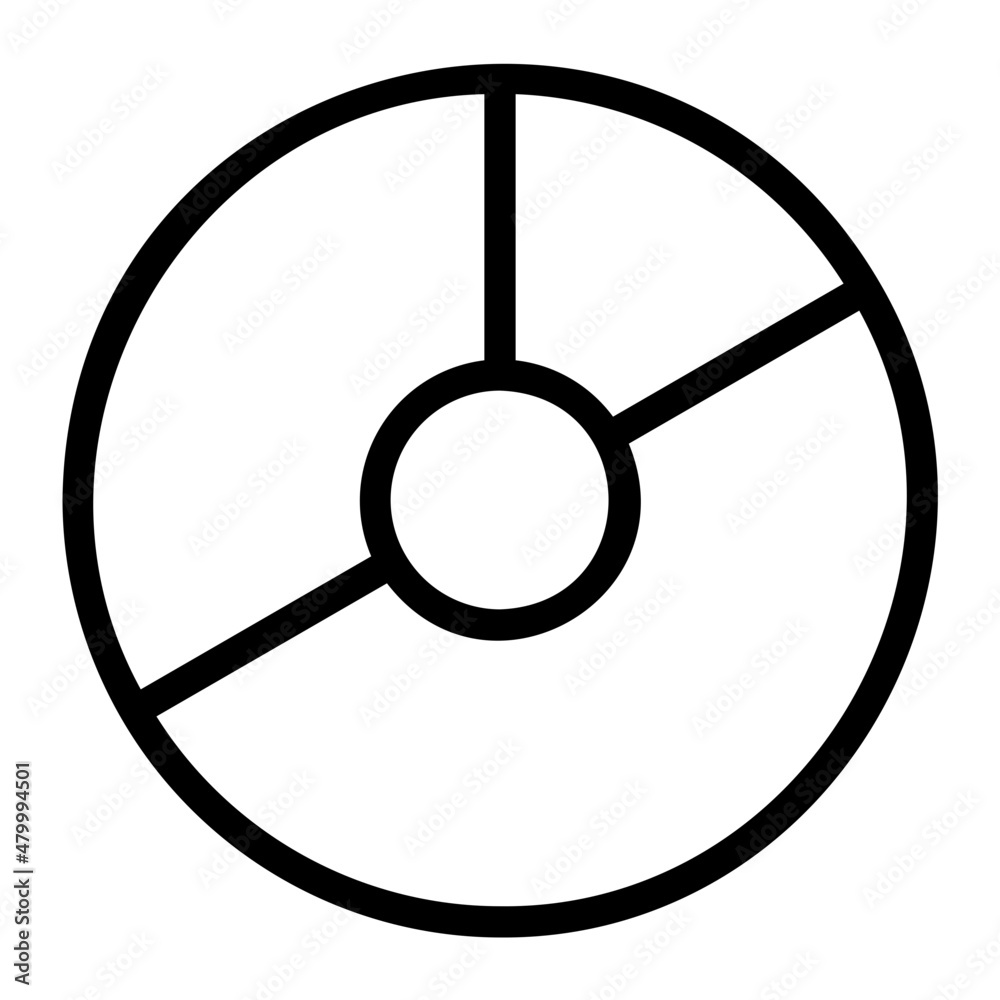 pie chart line icon