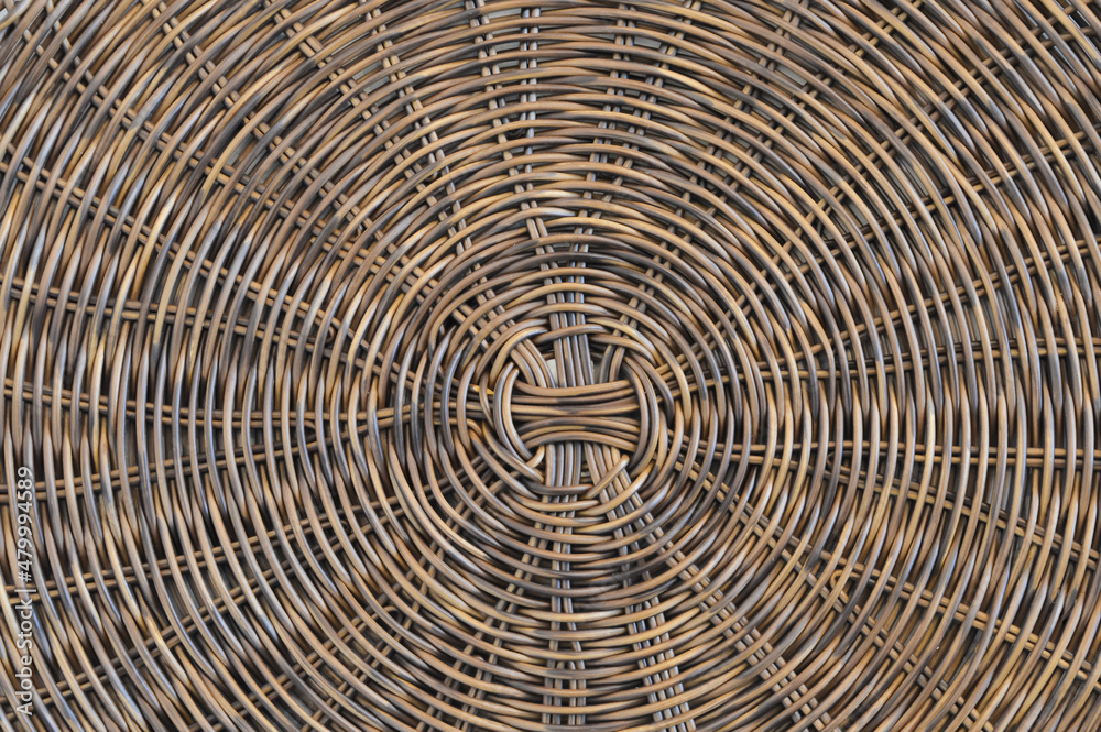 Fototapeta premium Close up view of rattan palm round texture background