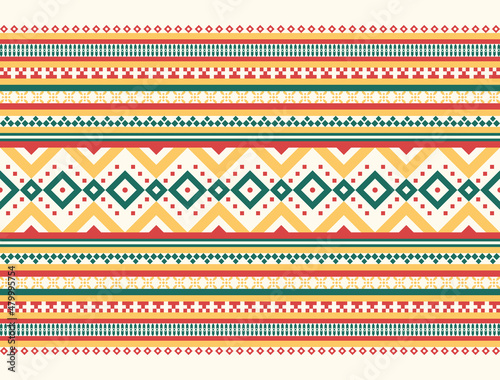 Geometric ethnic oriental pattern background. Design for texture, wrapping, clothing, batik, fabric, wallpaper and background. Pattern embroidery design.