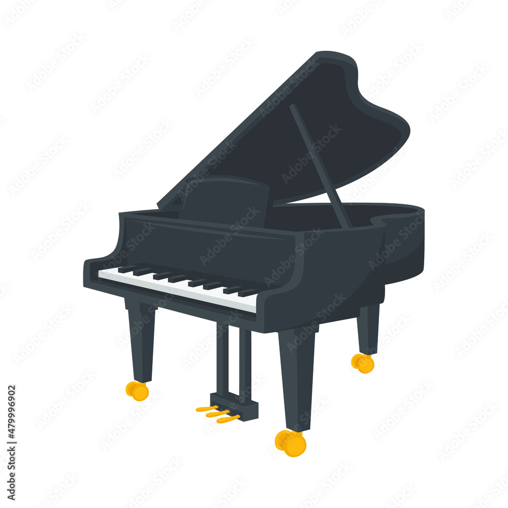 Piano Sign Emoji Icon Illustration. Music Instrument Vector Symbol