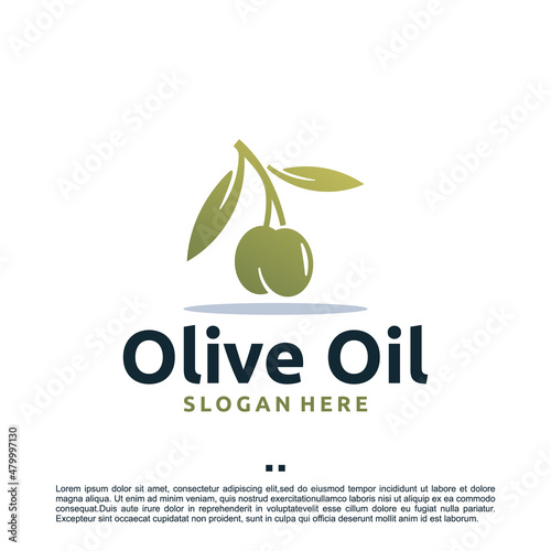 Foto oliver , extract oil , logo design template