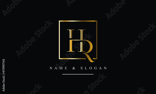 RH, HR, R, H abstract letters logo monogram