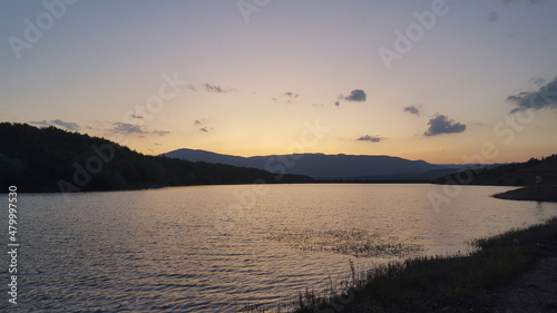 sunset over lake © Altin