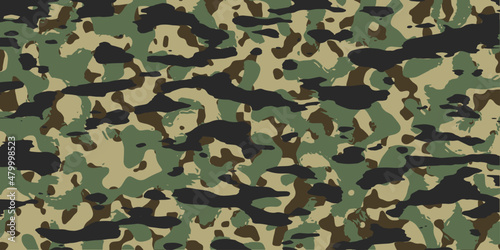 Camouflage Vector Green Pattern. Vector. 6000px x 3000px photo