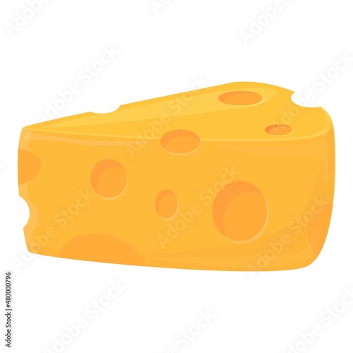 Cheese icon cartoon vector. Farm parmesan. Swiss food
