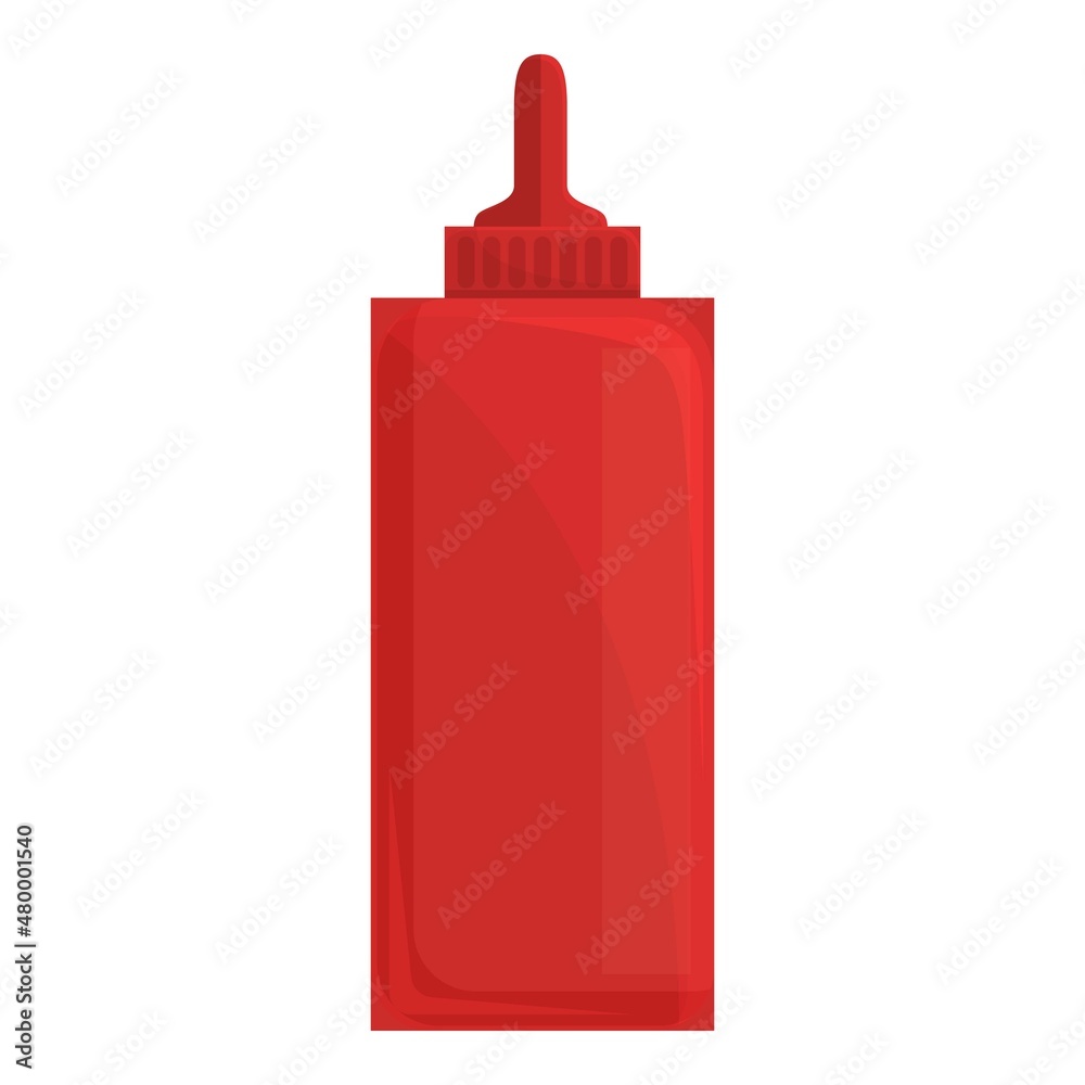 Ketchup bottle icon cartoon vector. Sauce tomato. Plastic container Ketchup bottle icon cartoon vector. Sauce tomato. Plastic container