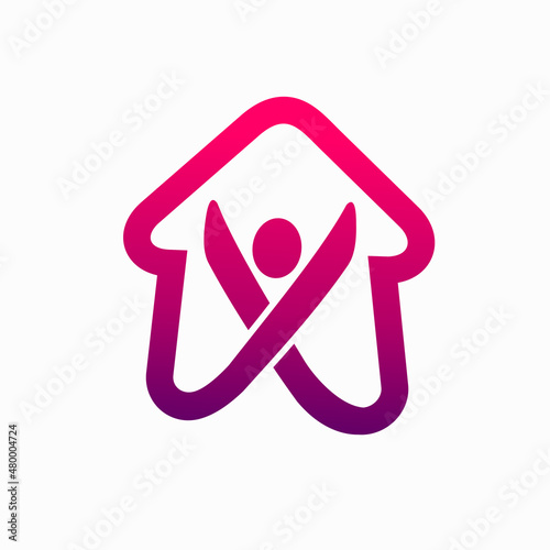 home care logo with people concept