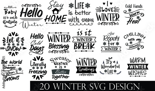 Winter svg design bundle