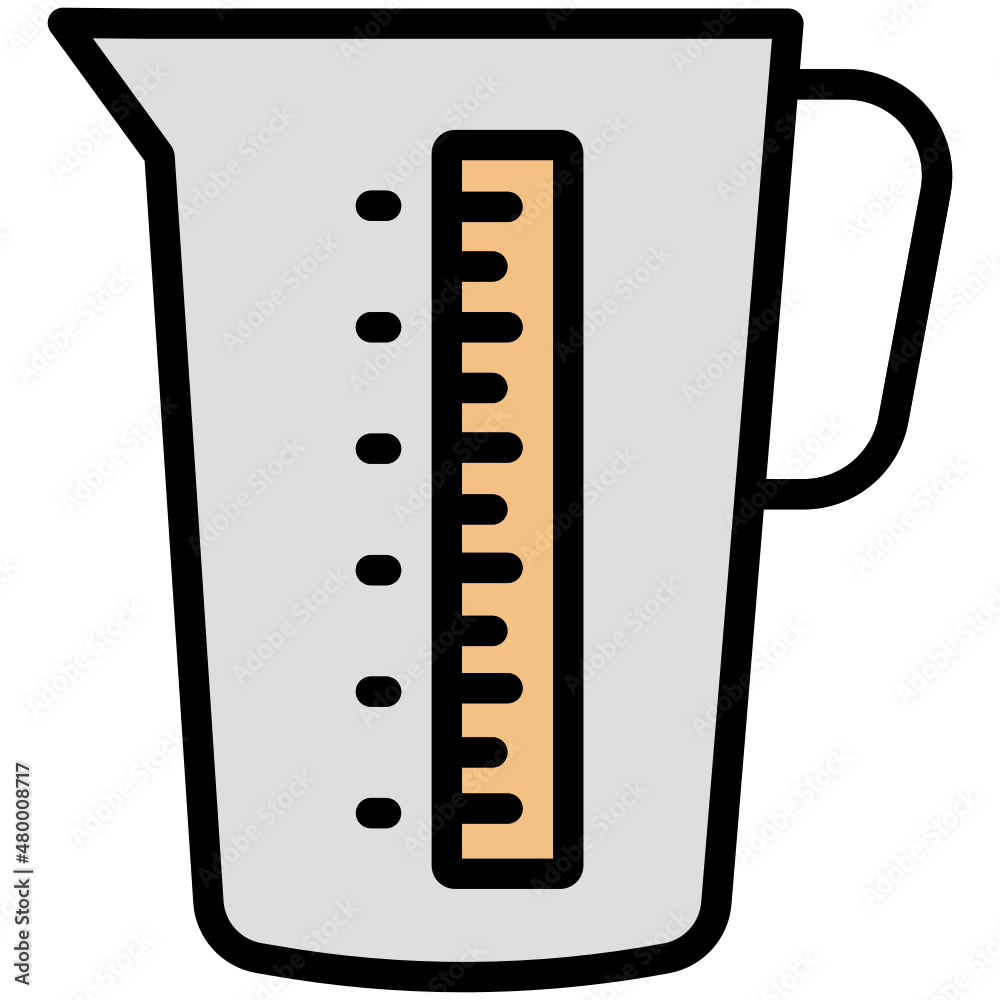 Measuring Cup filled line color icon