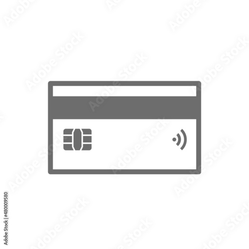 credit card icon.  payment instrument design sign.  credit card icon in flat style isolated on white background.