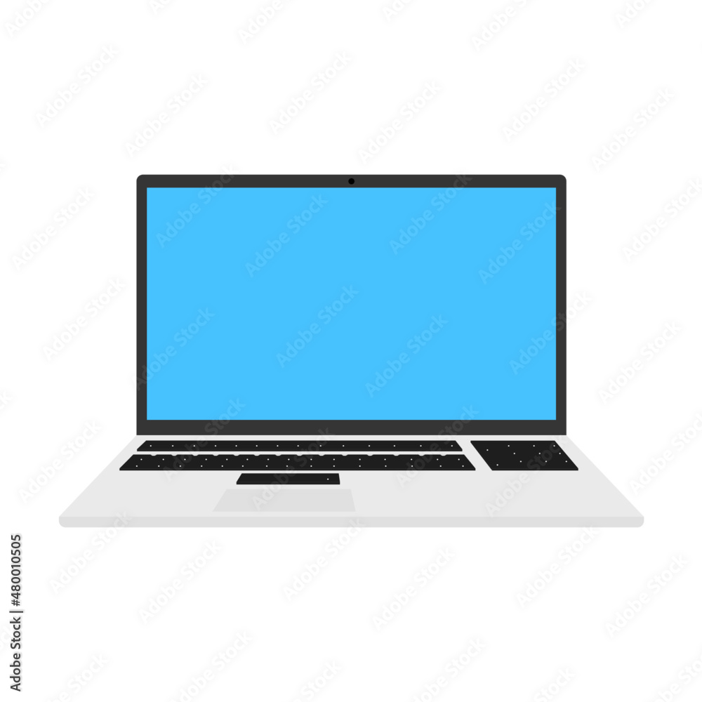 Basic 3D Notebook with light blue screen Basic 3D Notebook with light blue screen