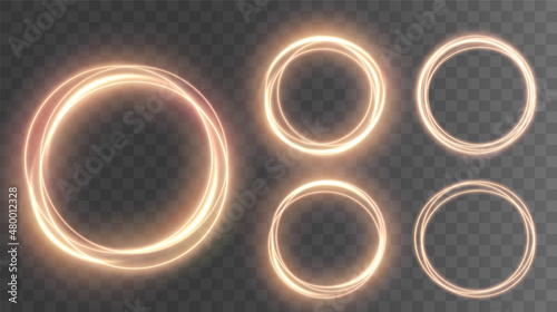 Light golden Twirl. Curve light effect of golden line. Luminous golden circle. PNG Light gold pedistal, podium, platform, table. Vector PNG.	
