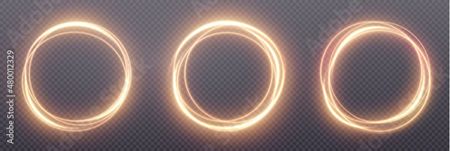 Light golden Twirl. Curve light effect of golden line. Luminous golden circle. PNG Light gold pedistal, podium, platform, table. Vector PNG.	
