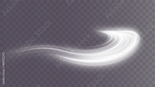 Light white Twirl. Curve light effect of white line. Luminous white circle. Light white pedistal, podium, platform, table. Vector PNG. Vector illustration photo