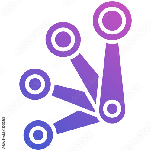 Measuring Spoon flat gradient icon