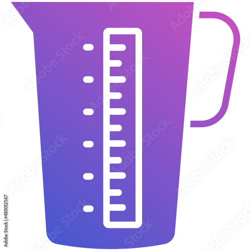 Measuring Cup flat gradient icon