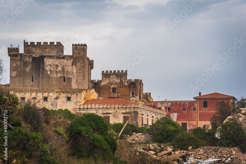 View of Falconara Sicula Castle, Butera, Caltanissetta, Sicily, Italy, Europe photo