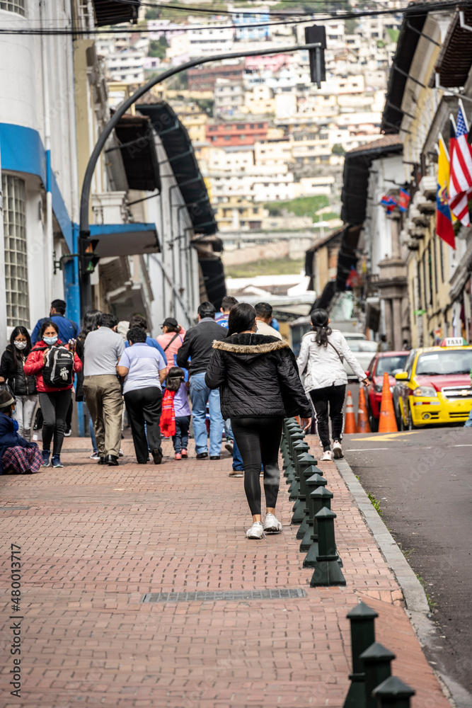 fragments of sketches of street life in the center of Quito - the capital of Ecuador fragments of sketches of street life in the center of Quito - the capital of Ecuador