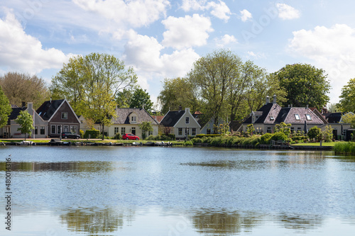 View of the picturesque town of Broek in Waterland near Amsterdam.