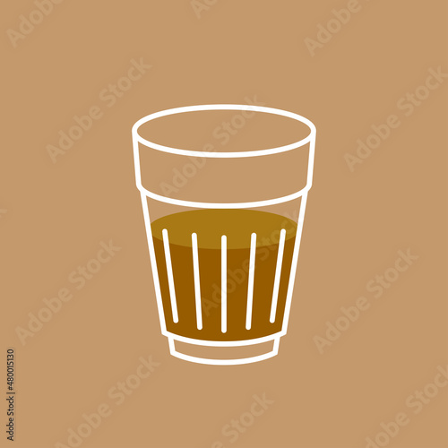 Indian drink vector. Indian chai icon. Chai is Indian drink.