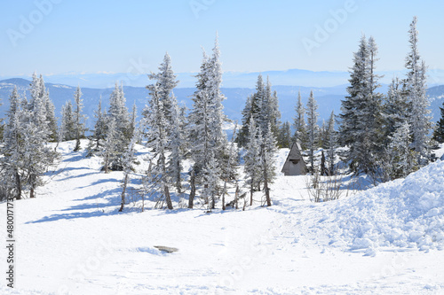 snow slopes of sheregesh
