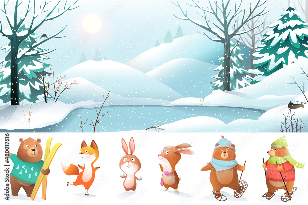 Cute Winter Background Stock Photos, Images and Backgrounds for