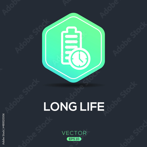 Creative (Long life) Icon ,Vector sign.