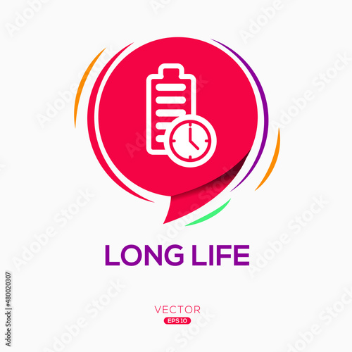 Creative (Long life) Icon ,Vector sign.