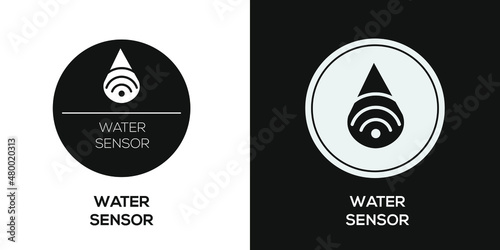 Creative (Water sensor) Icon ,Vector sign.