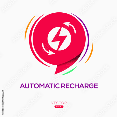 Creative (Automatic recharge) Icon ,Vector sign.