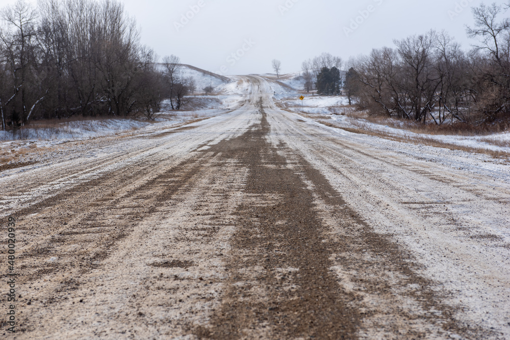 Obraz premium road in winter