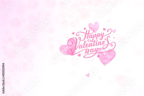 beautiful pink valentine's day lettering,background