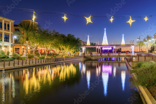 Scottsdale Waterfront Decorated for Christmas