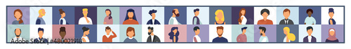 Online Virtual Meetings. Work from Home WFH During Coronavirus COVID-19 Pandemic Outbreak. Teleconference TV. Video Conference Webinars or Remote Working. Vector.