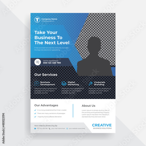 Corporate Business Flyer Design Template Vector