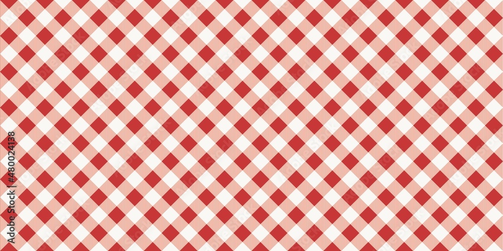 Red white classic diagonal tablecloth texture Red white classic diagonal tablecloth texture