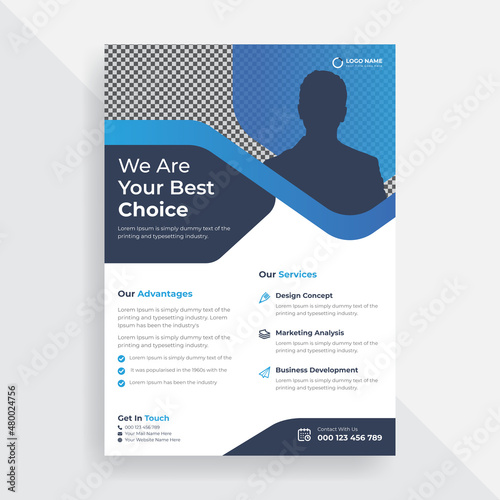 Minimal and clean corporate business flyer layout