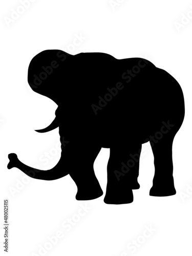 Silhouette großer Elefant 