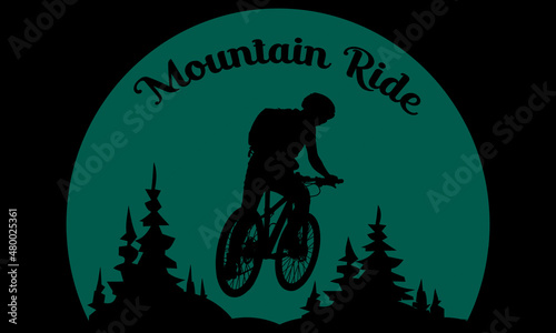 Mountain bike ride t shirt design